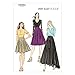 Vogue Patterns V8980A50 Misses' Skirt Sewing Template, Size A5 (6-8-10-12-14)