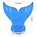 Mermaid Tails for Swimming GLTECK Swim Training Diving Foot Flipper Mermaid Swim Fin with Monofin for Kids Children with Adjustable Strap (Blue)