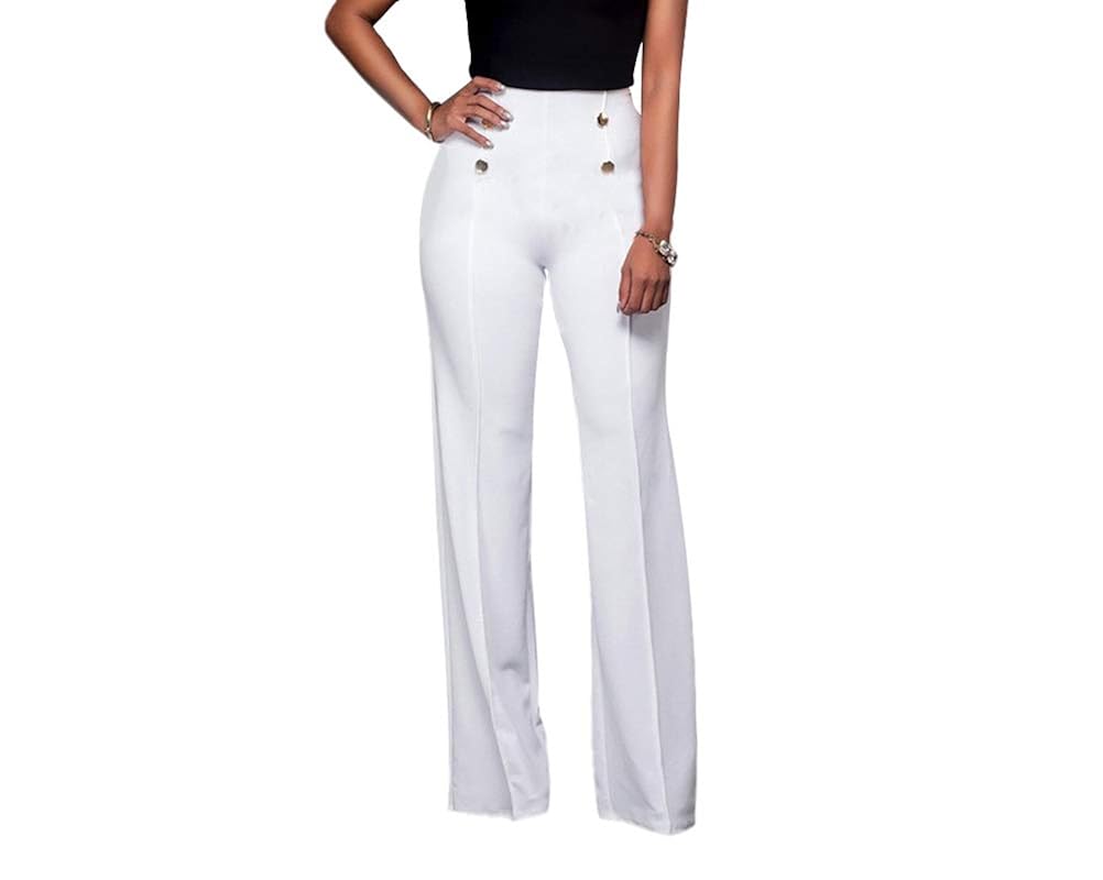 womens white straight leg pants
