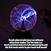 7-Inch Purple Plasma Ball - Touch Sensitive Electricity Globe by Kicko - Plug-in Nebula Thunder Lightning Effect - Crystal Ball Kids Room Decor - Fun Science Toy for Parties and Bedrooms