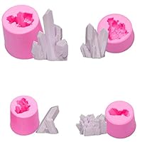shyln Set of 4 Crystal Silicone Molds for Cake Decoration, Resin Epoxy, Candle, Isomalt Gems, Polymer Clay Tools suuplies
