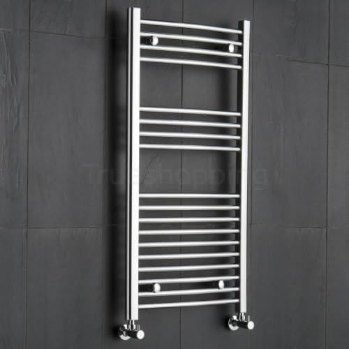 KUDOX Chrome Curved Heated Towel Radiator Rad Rail 1000x500mm Bathroom