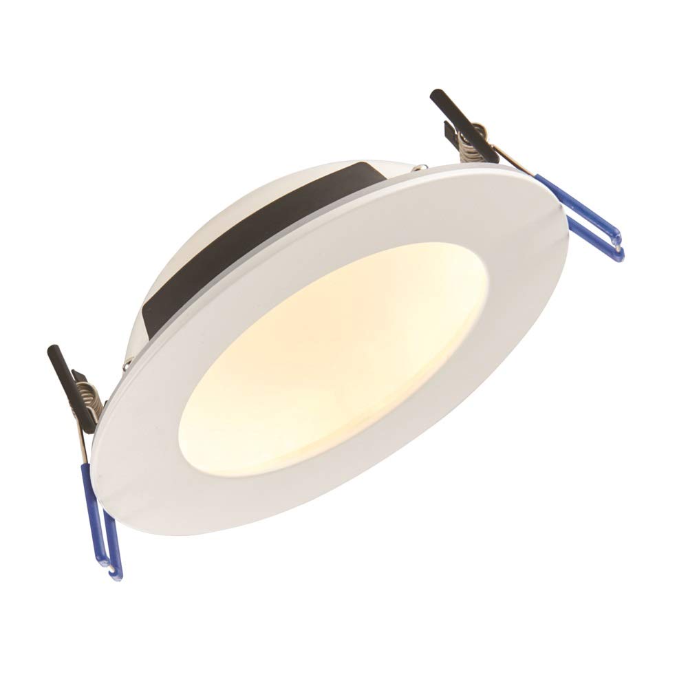 CANNON 12W Colour Changing (CCT) Matt White Fire Rated Cool White or Warm White LED Anti Glare Low Profile Ceiling Downlight Spotlight IP65 Rated for Bathroom, Shower, Kitchen, Lounge