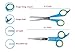 Ziweto Pets Premium Quality Grooming Scissors Set of 4 Pieces for Dogs and Cats with Rounded Tips (for Body, Face, Ear, Nose, Paw)