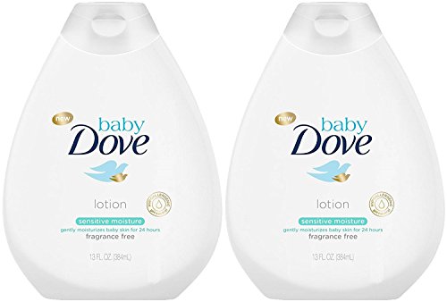 Dove Baby Lotion Sensitive Moisture 13 Ounce Fragrance-Free (384ml) (2 Pack)