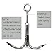 Claw Stainless Steel Outdoor Grappling Hook/Climbing Claw/Gravity Hook/Flying Tigers/Aquatic Anchor Hook for Your Outdoor Life+Safety Rope (S/5.1in（L） x 5.1in（W） x 0.24in（D）)