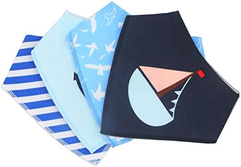 Baby Bandana Drool Bibs for Drooling and Teething Gift 4 Pack Set For Boys Girls