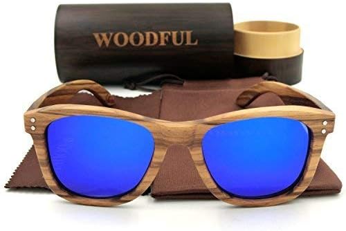 Wooden Sunglasses with Round Bamboo Glasses Case