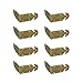 RZDEAL 8pcs 2.0'' x 0.8'' Embossing Brass Box Corner Protectors Antique Hardware Desk Edge Guards Right Angle Wood Jewelry Box Photo Frame Accessories