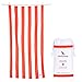 Dock & Bay Fast Drying Beach Towels XL - Waikiki Coral Red, Extra Large (200x90cm, 78x35) - Compact Towels Giant Sizes, Sand Repellant Beach Towel