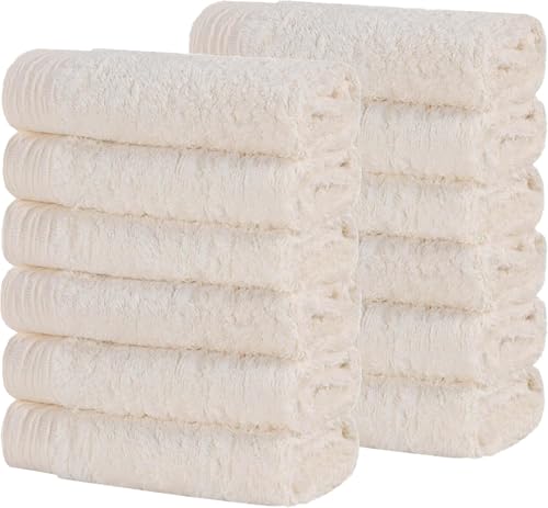 Superior Rayon from Bamboo Blend Face Towel/Washcloth Set, Luxury Quick Dry, Sm…