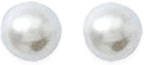So Chic Jewels - 18k Gold Plated White Majorca Pearl 5 mm Stud Earrings