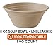 World Centric - BB-SC-U8 100% Compostable Bowls by , Made from Unbleached Plant Fiber, Soup Bowls, 8 oz (Pack of 500)