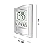 HeQiao Silent Desk Clocks Digital Wall Clock Simple Large LCD Alarm Clock with Temperature Calendar for Home Office (Silver)