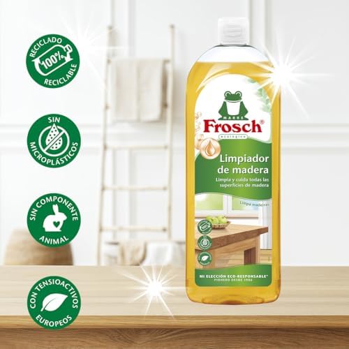 Limpiador de Madera Pack 8x750ml Spray - Limpieza y Mantenimiento Suelos y Superficies Madera - Fórmula Pino y Naranja - Elimina Manchas Difíciles