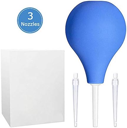 Anal Douche, 7oz Enema Bulb with 3 Replacement Tips, BPA Phthalates Free Vaginal Douching, No Leakage Rectal Syringe Cleaner, Laxative Cleansing for Men Women 225ml