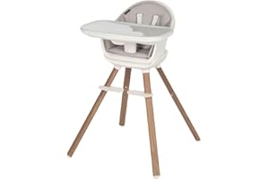 Maxi-Cosi Moa 8-in-1 High Chair, removable kitchen booster, converts to stool, table and chair, easy to clean, Horizon Sand
