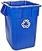 Rubbermaid Commercial Recycle Bin, 40 Gallon, Blue, FG353673BLUE