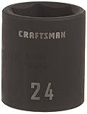 CRAFTSMAN Shallow Impact Socket, Metric, 1/2-Inch