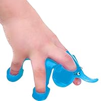 PreWriting Fine Motor Skill Toy - Blue Walking Elephant - Helping Hands Tool for Five Fingers - Occupational Therapy Toy