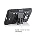 Sharp Aquos Crystal Case, Combo Rugged Shell Cover Holster with Built-in Kickstand and Holster Locking Belt Clip Black + Circle(TM) Stylus Touch Screen Pen and Screen Protector