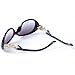 LianSan Fashion Oversized Women Uv400 Protection Polarized Lady Sunglasses Gold Flower Full Frame Sunglasses Gd103 (Black)