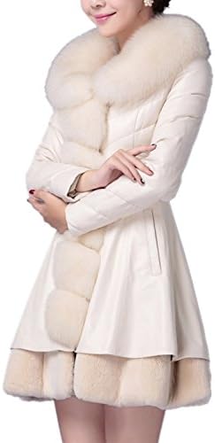 Youtobin Women's Winter Thick Outerwear Warm Long Fox Faux Fur Coat 3XL White