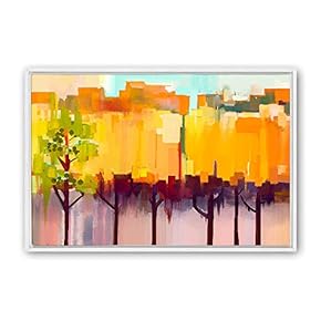 signwin Framed Canvas Wall Art Color Abstract Canvas...
