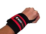 Wrist Support Wrap Pair With A Hook & Loop Closure By WODFitters – Sturdy, Soft Material – Maximum Tightness & Full Movement Range – Ideal For Powerlifting, Weightlifting, Boxing, MMA, Cross Training