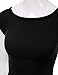 Doublju Round Neck Ribbed Knit Crop Top for Women with Plus Size