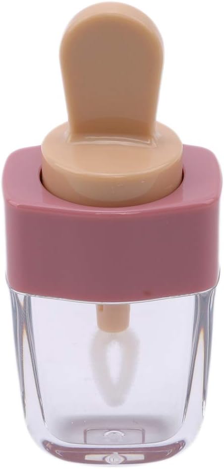 Faliya Ice-cream Shaped Transparent Mini Lip Gloss Tube Empty Lip Balm Container Lipstick Samples Dispenser Bottle,Bean paste