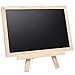MyGift Small Wood Chalkboard Easel, Whiteboard Stand w/Chalks, Magnets & Marker