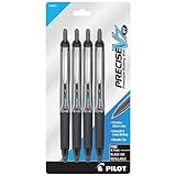 Pilot Precise V7 RT Retractable Rolling Ball Pens, Fine Point, 4-Pack, Black Ink (26060)