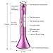 Kids Microphone Karaoke, Wireless Portable Karaoke Microphone with Bluetooth Speaker and Color Changing LED Lights for Home Party KTV Birthday Gift Compatible with PC/ iPad/ iPhone/ Smartphone (Rose)
