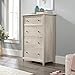 Sauder Edge Water 4-Drawer Chest, Chalked Chestnut finish