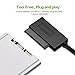 EYOOLD USB 2.0 to 7+6 13Pin Slimline SATA Laptop CD/DVD ROM Optical Drive Adapter Cable (USB 3.0 to SATA 7+9pin, Black)
