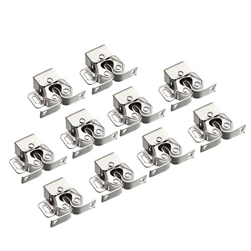 Double Roller Catch Cabinet Catch Door Latch with Mounting Screws for Door Latch, 10 Pack - Thumbnail 4