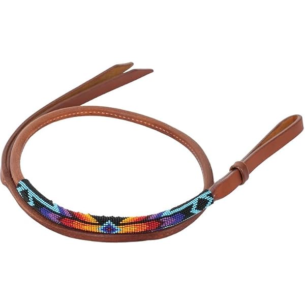 Showman Medium Oil Futurity Knot Bosal Headstall Set – Rawhide Core, Cotton Mecate Reins