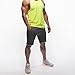 BROKIG Mens Bodybuilding Gym Workout Running Cotton Shorts Cut Off Edge (Large, Gray)