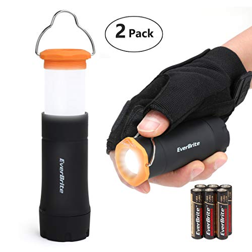 image for EverBrite Mini Camping Lantern 2-pack Zoomable LED Flashlight 60 Lumen