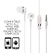 AUDIST SX-3511 Earphones with Inline Universal Microphone and 1-Button Call for all Apple, Android and MP3 Devices – White