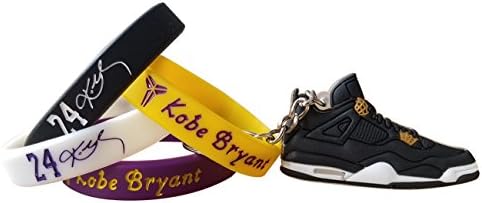 HosI Silicone rubber bracelet, basketball sports wristbands (Including basketball shoe key chain) (No.24)