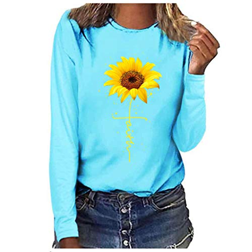 TnaIolral Women Independence Day T-Shirt National Flag Print Short Sleeve Plus Size Tops (XXXL, Blue)