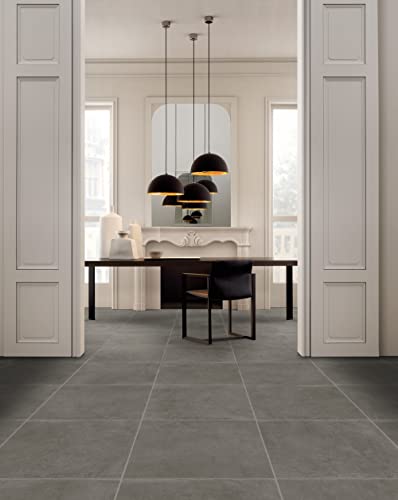 TileHQ 24" X 24" Porcelain Floor Tile in Iron Grey