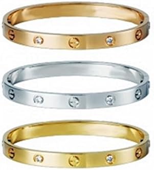 Designer Inspired Screw Love Bracelet Bangle 2 Pcs