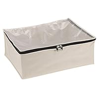 Household Essentials 3364-1 Cotton Canvas Blanket Storage Bags | Natural