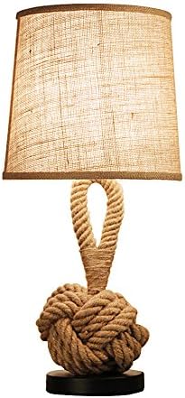 BOHAOYA Rope and metal retro bedroom bedside LED Table lamp lights