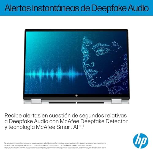 HP Omnibook X Flip - 14" 2K IPS Conversível Touch Laptop Intel Ultra 7-258V EVO, 32GB RAM, 1TB SSD, Intel ARC Graphics, Windows 11 Home Silver- Espanhol Teclado QWERTY