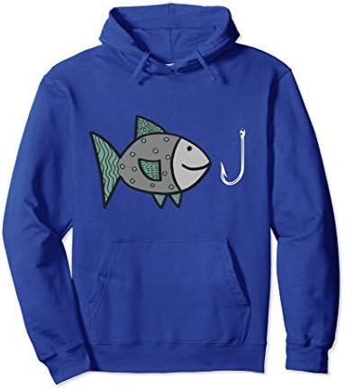Unisex Cute Fishing Hoodie For Fishing Lovers 2XL Royal Blue