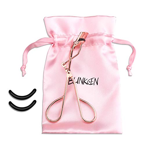 Professional Eyelash Curler - With Satin Bag & Refill Pads, Rose-gold,1 Count